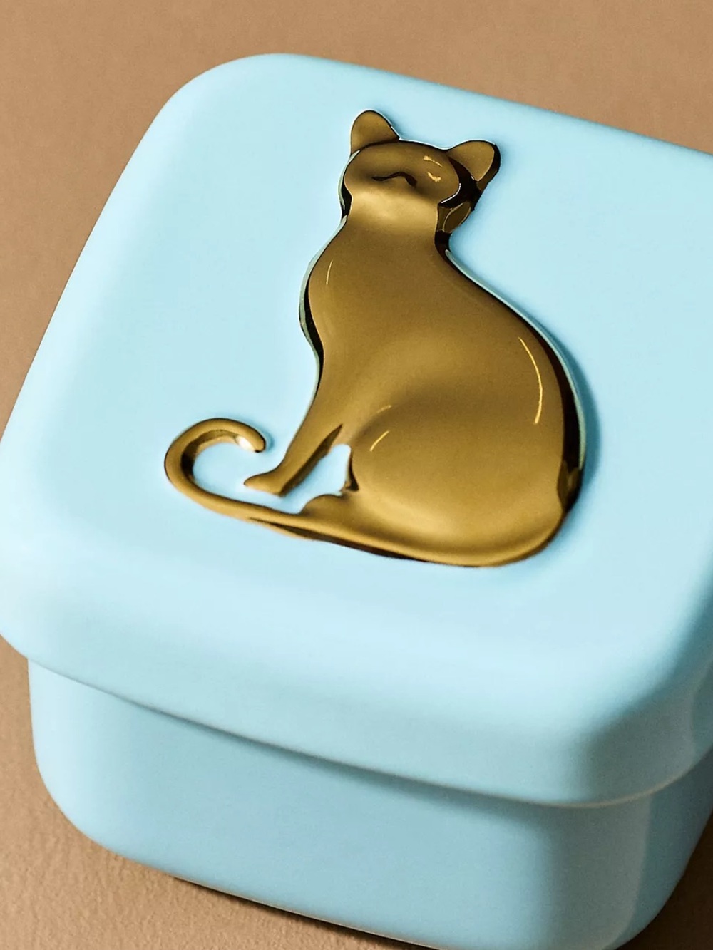 Anthropologie Cat Fruity Harvest Apple & Vanilla Ceramic Candle with Lid - Picture 3 of 5
